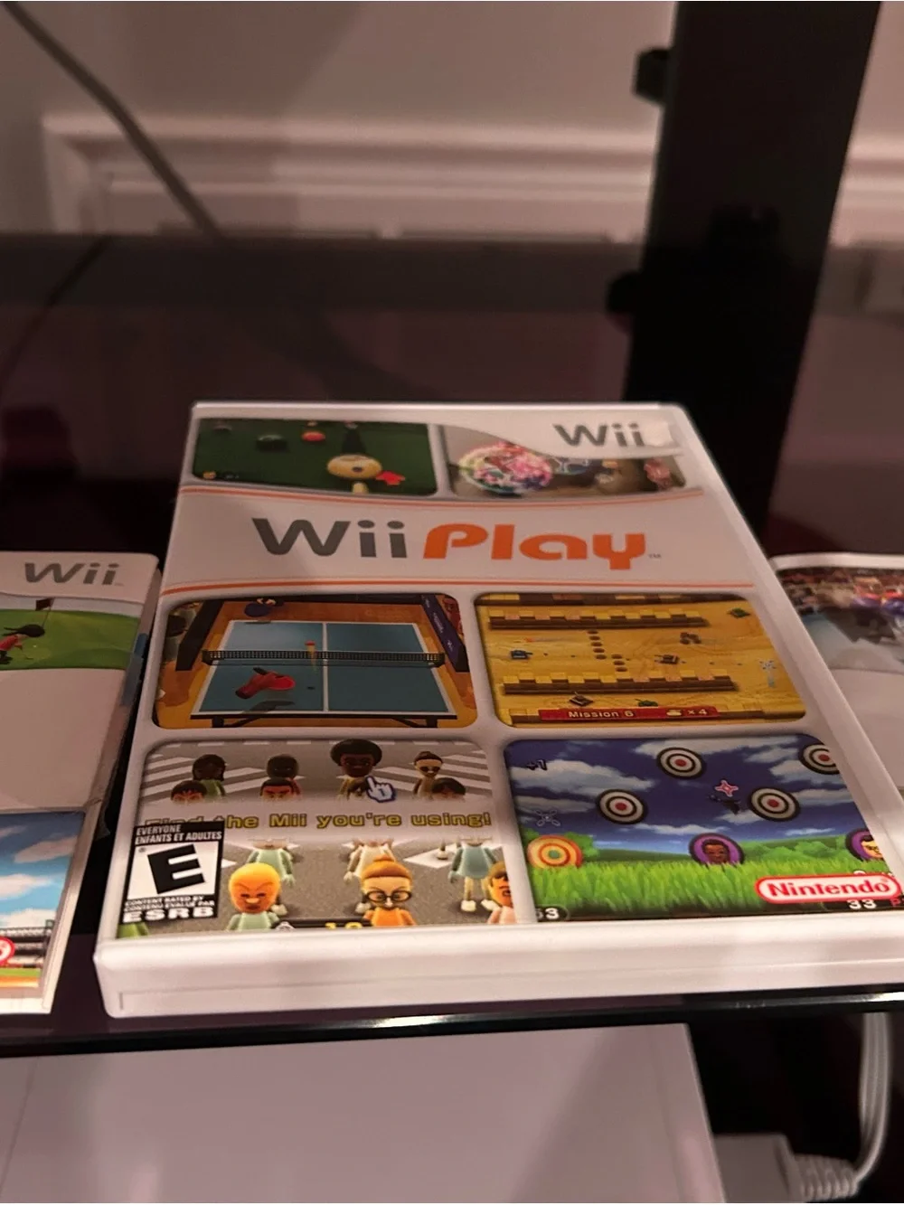 Nintendo White Wii Console with Wii Play and Sports Game Cases